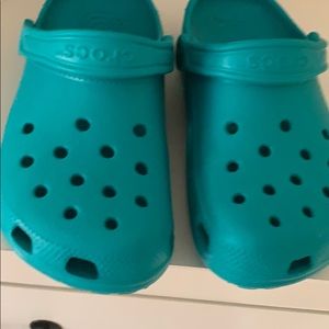 Turquoise crocs